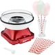 image 1 of Cooks Professional Retro Candy Floss Maker Machine with Sticks & Splash Guard | Red | Red