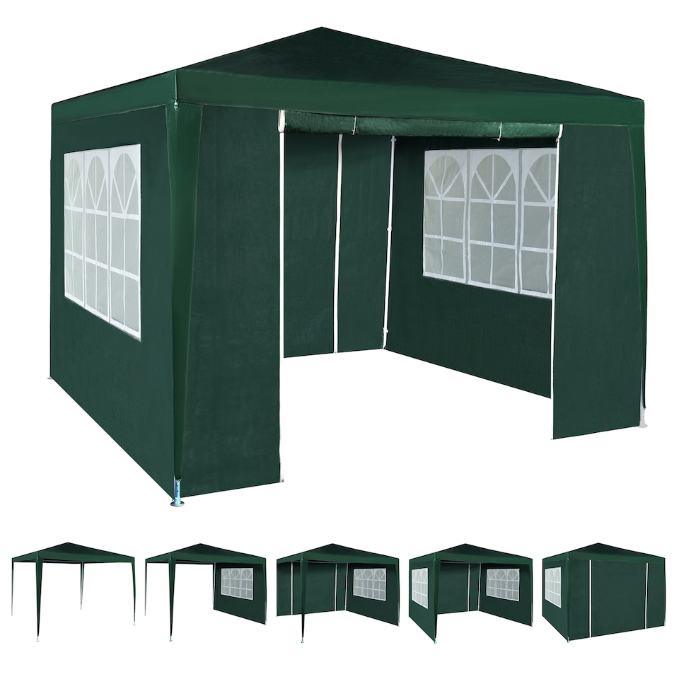 image 1 of MCC Direct 3x3 Event Gazebo Green with Sides | Green | Green