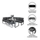image 2 of Aluminium Corner Sofa Set - Anthracite Grey
