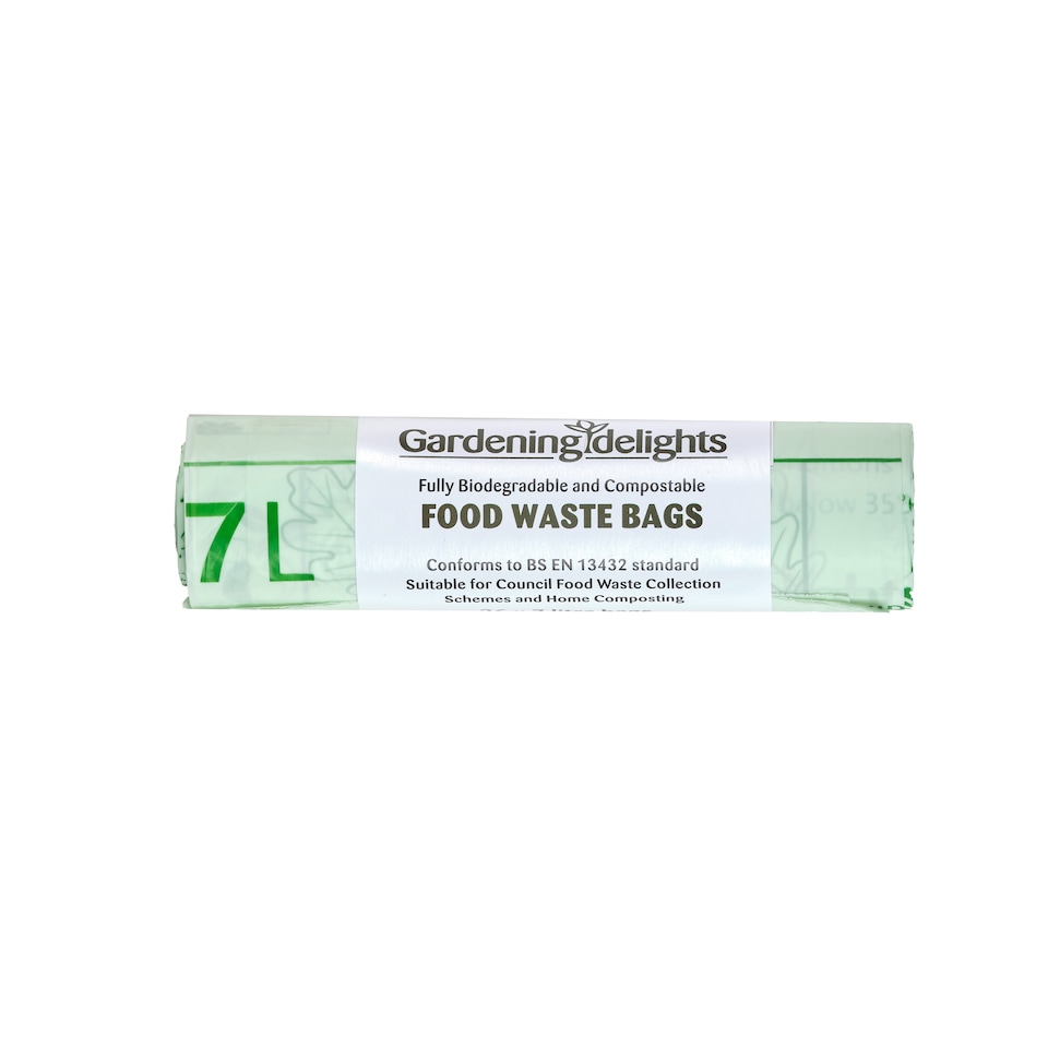image 1 of 7 Litre Compostable Food Waste Caddy Liners 40x35cm, 26 Bags Roll