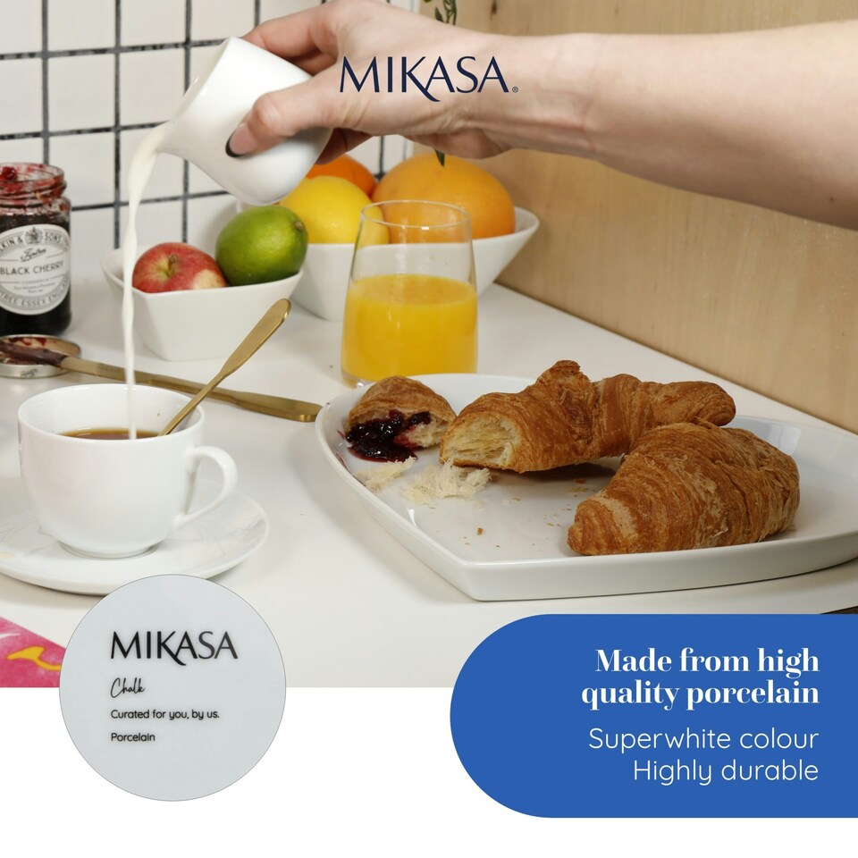 image 1 of Mikasa Serving Platter White Porcelain Heart Shaped 30cm