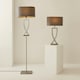 image 6 of ValueLights Katniss Brushed Chrome Table Lamp with Oval Shade Chrome | Grey