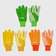 image 1 of Homescapes Assorted Multi-Colour Gardening Gloves, Set of 3 Green