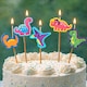 image 2 of Kids Cartoon Dinosaurs Birthday Candles Set