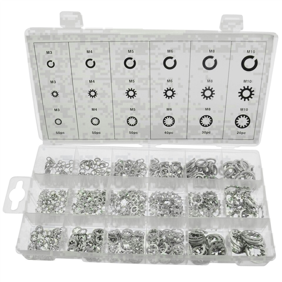 Locking washers shake proof (star) washers 720pc AST10