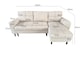 image 9 of Sienna 3 Seater Left Hand Facing Storage Sofa Bed in Grey, Silver or Beige | Cream | One Size