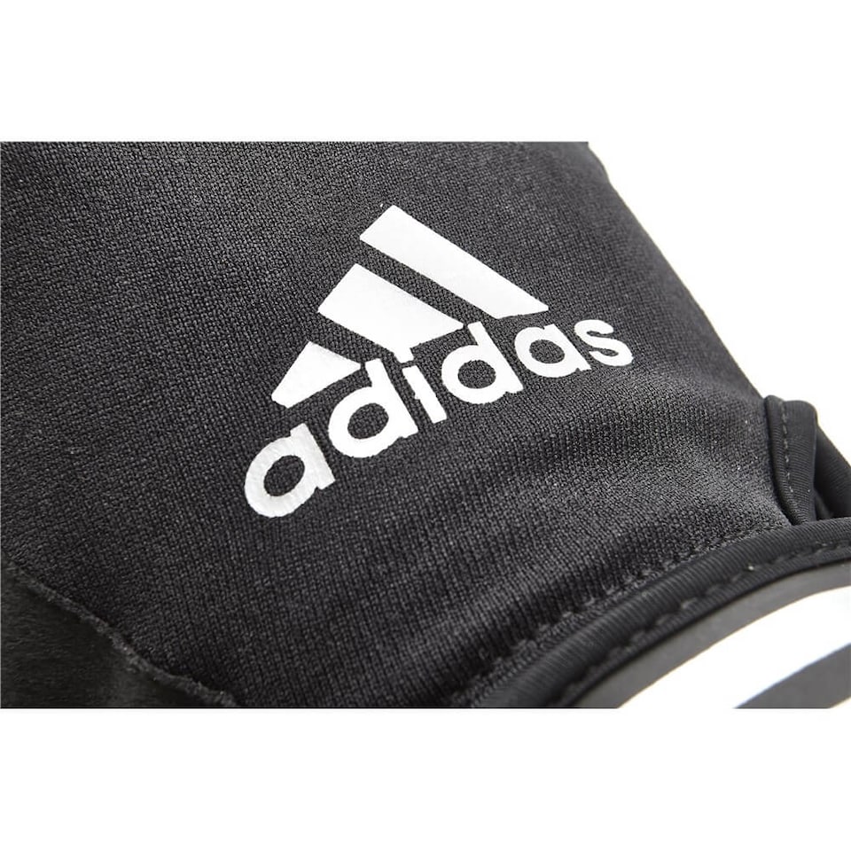 image 1 of Adidas Half-Finger Weightlifting Gloves — Padded Palm & Integrated Wrist Strap, XL | Black | Green | XL