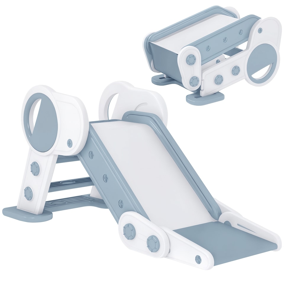 image 1 of AIYAPLAY Freestanding Foldable Kids Slide, Baby Slide for 1.5-3 Years, Grey
