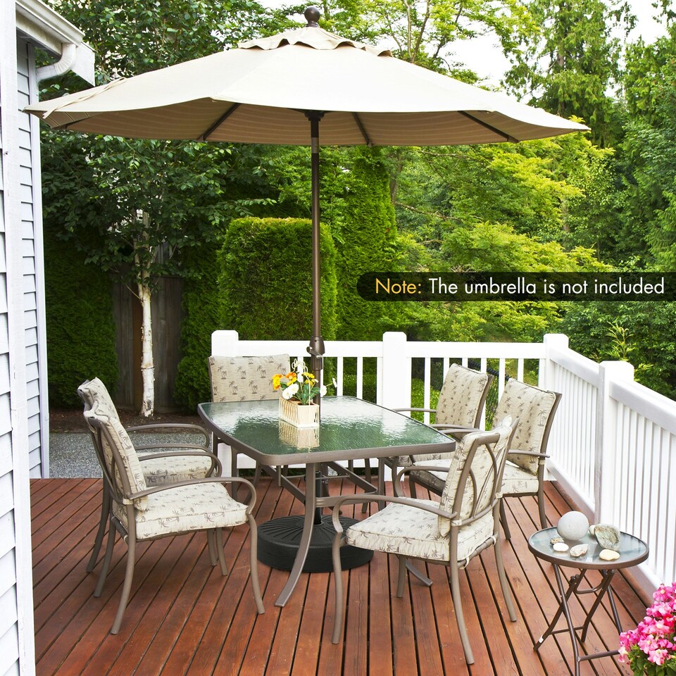 image 1 of COSTWAY 50 cm Round Umbrella Base Stand Patio Umbrella Holder