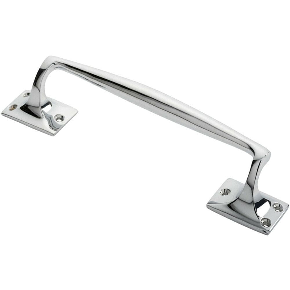 Loops One Piece Door Pull Handle 250mm Length 54mm Projection Polished Chrome