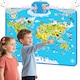 image 1 of Interactive Talking World Animal Map for Kids Animal Sounds & Facts-Educational Touch Poster Toy