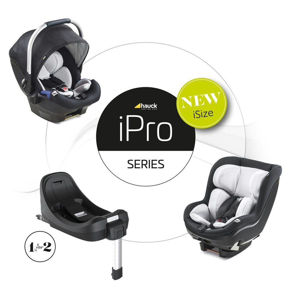 image 1 of hauck iPro Kids i-Size Infant Car Seat from Birth to 18 kg + Isofix iPro Base Black