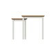 image 5 of Taberno Oak Nest Of 2 Tables Linen White White