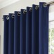 image 3 of Diamo Blackout Ring Top Eyelet Curtains - 168cm x 229cm - Blue