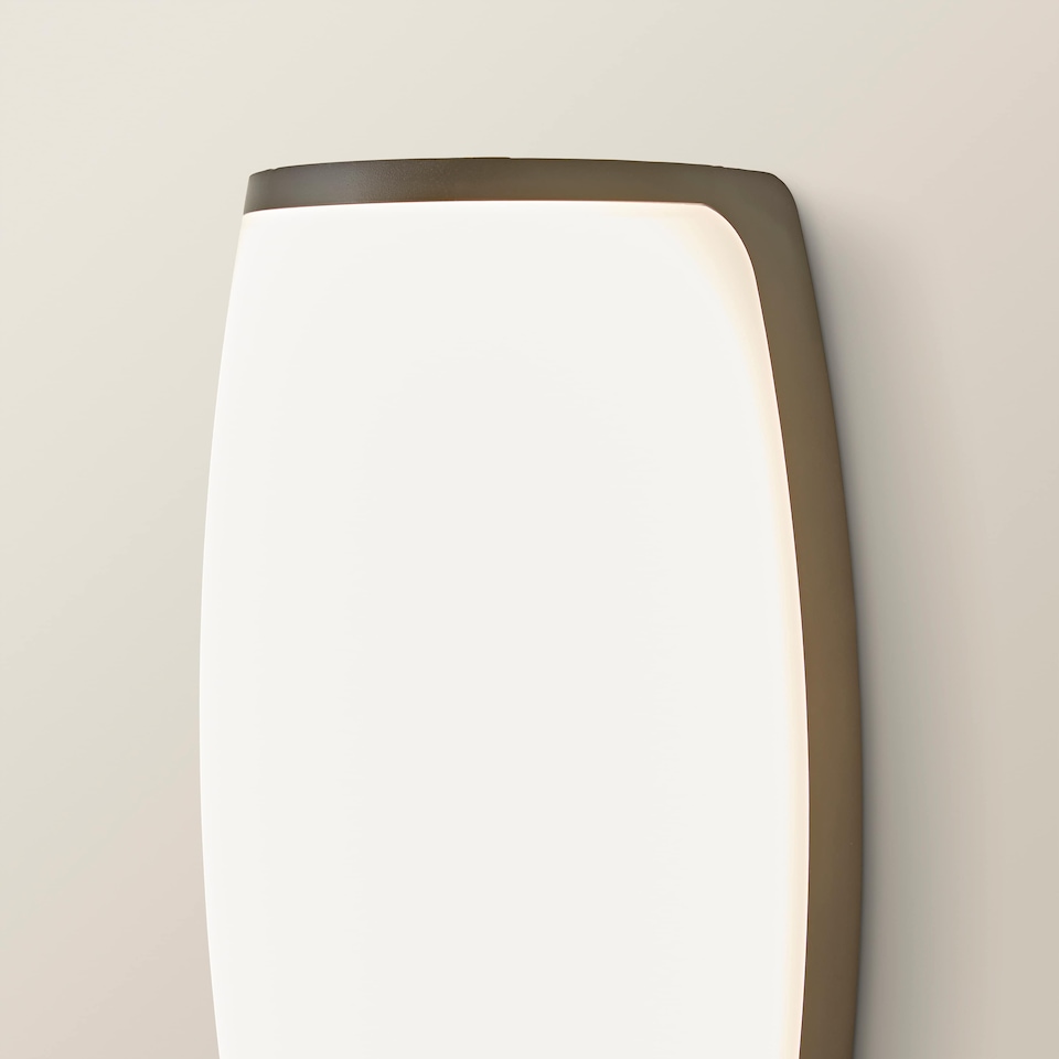 image 1 of ValueLights Jonny Matte Black IP54 Integrated LED Outdoor Wall Light | Black