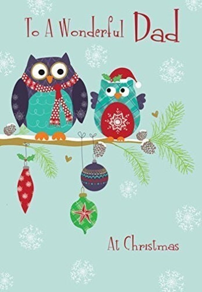 To A Wonderful Dad Quality Embossed Christmas Large Card Second Nature