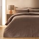 image 5 of OHS Thermal Soft Teddy Fleece Duvet Cover Bedding Set | Brown | Mink | King