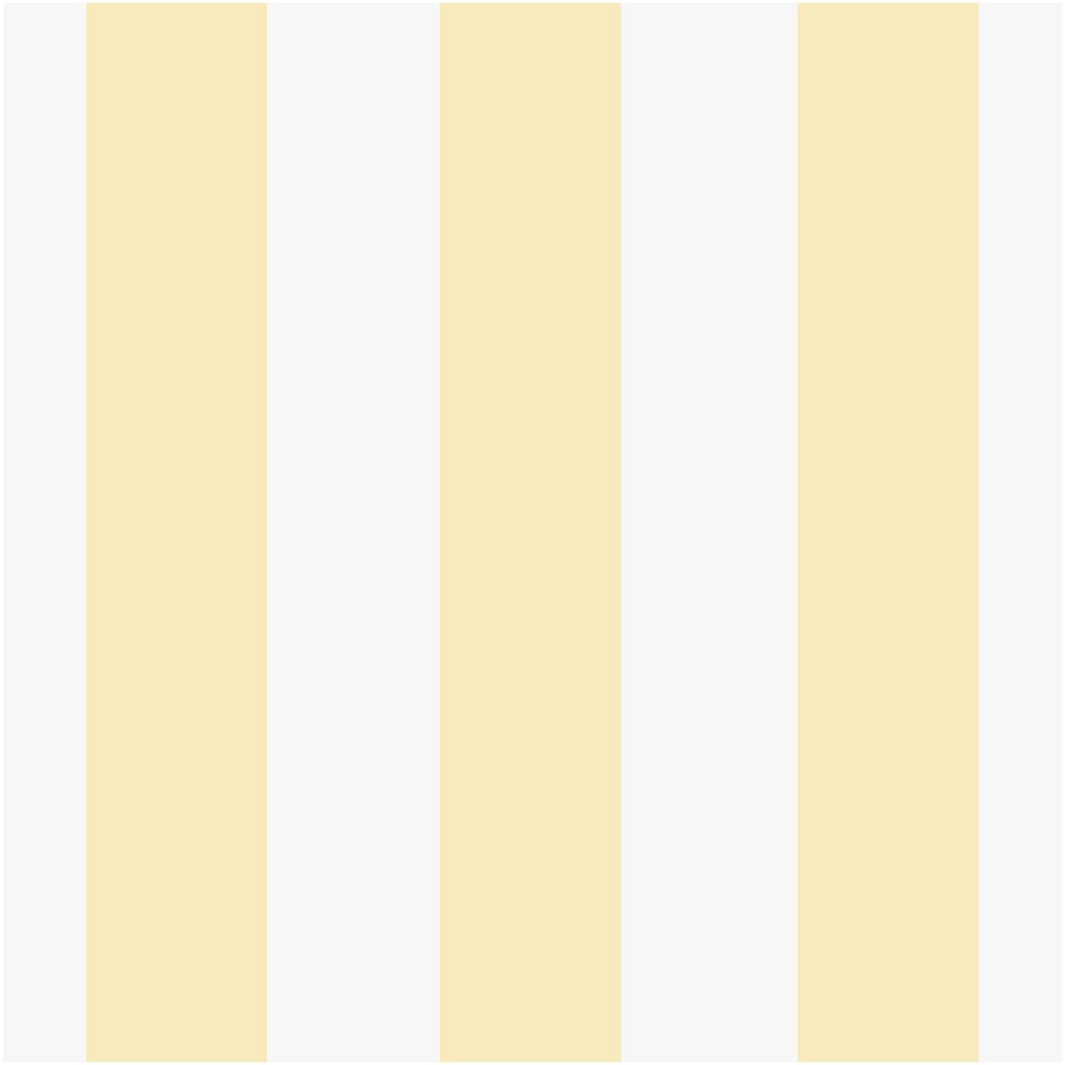 Yellow White Wide Striped Wallpaper Smooth Bedroom Decor Paste the Paper