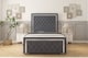 image 1 of Sloomy Sofia Chrome Steel Plush Bed Frame With Mattress With 50" Upholstered Headboard 3' Single