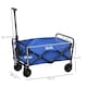 image 7 of Outsunny 62L Festival Trolley, 120kg Heavy Duty Folding Trolley Cart, Blue