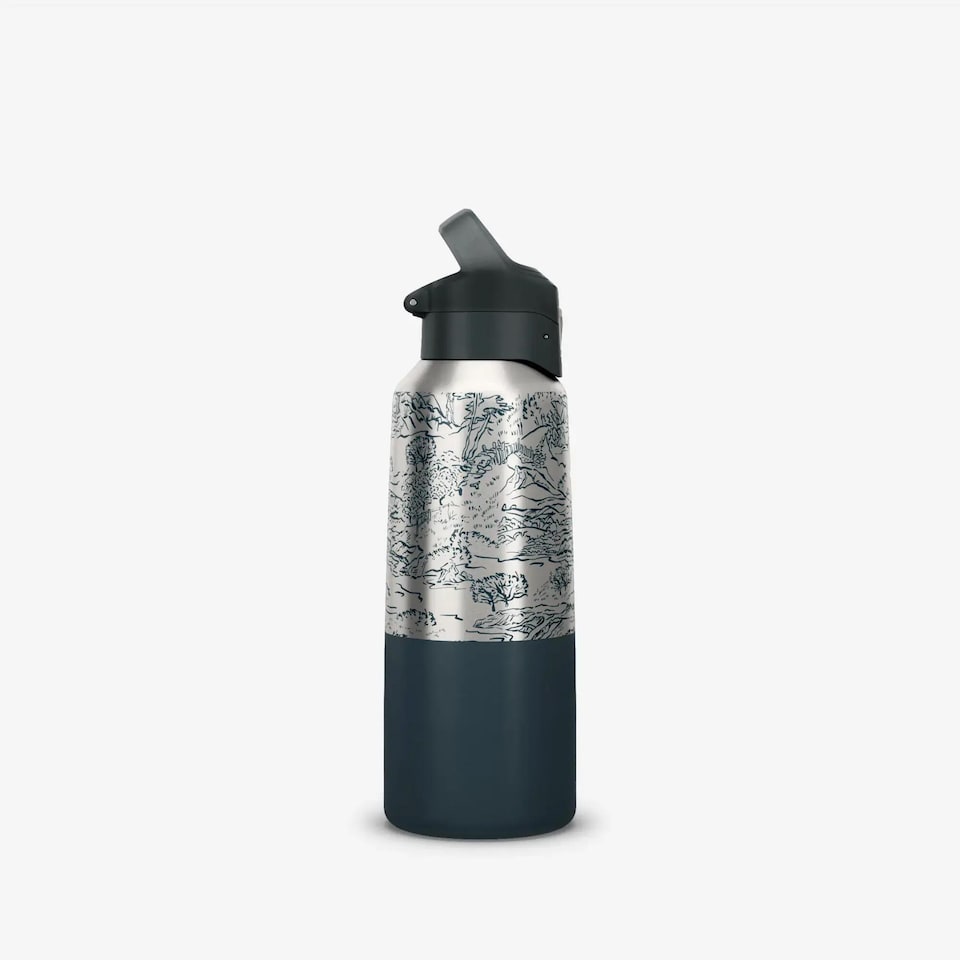 image 1 of Decathlon 0.8 L insulated stainless steel flask 900 with quick-release cap for hiking