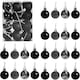 image 1 of 30mm/24Pcs Christmas Baubles Shatterproof Black,Tree Decorations