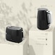 image 7 of HOMCOM 1.7L Fast Boil Electric Kettle and 2 Slice Water Toaster Set, Black