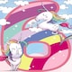 image 2 of 6th Birthday Card for Girl Cute Unicorn Pony & Glitter