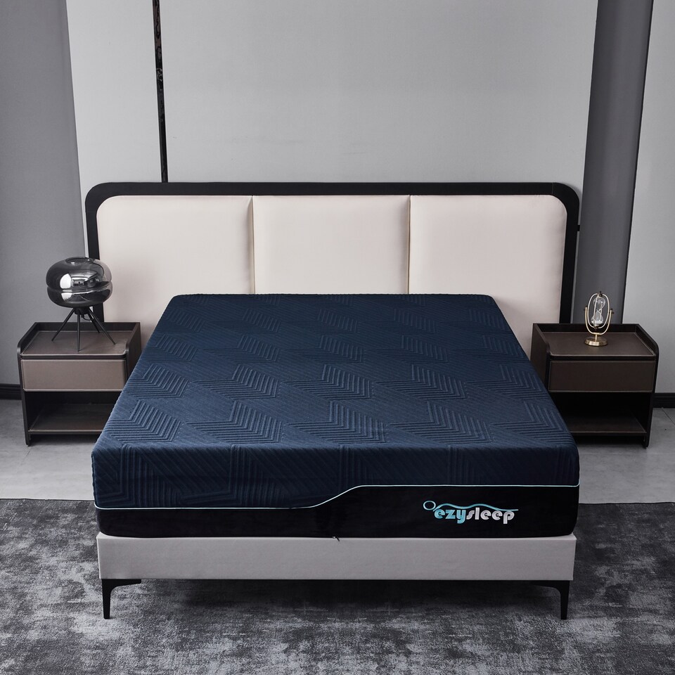 image 1 of Ezysleep 30Cm Premium Memory Foam Support Mattress - Cool Sensation Cover 5 Year Warranty | Blue | Blue