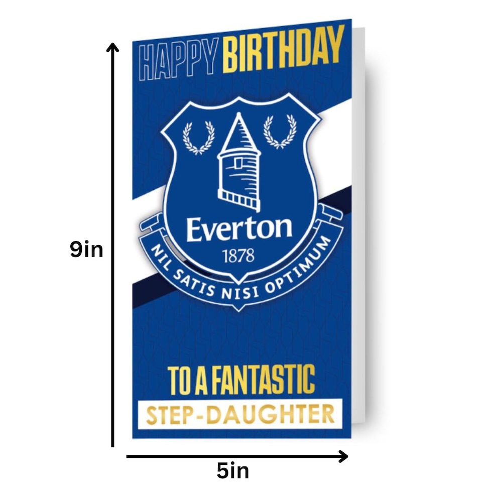 image 1 of Everton FC Personalise Birthday Card With Sticker Sheet