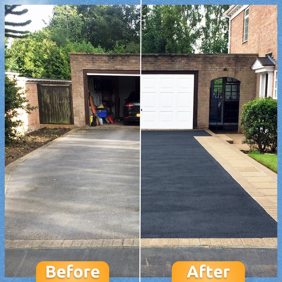 image 1 of Tarmaseal Tarmac Restorer (Black) Tarmac Paint, Tarmac Sealer, Restore Lost Colour for Tarmac Driveway, 3-5 Year Protection, 20L