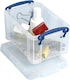 image 1 of Really Useful Box Plastic Storage 0.7 Litre Clear (Pack of 8)