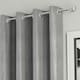 image 3 of Goodwood Silver Curtains 46 x 54 inch (117 x 137 cm) Room Darkening Eyelet Thermal Noise Reducing Curtains for Bedroom and Living Room