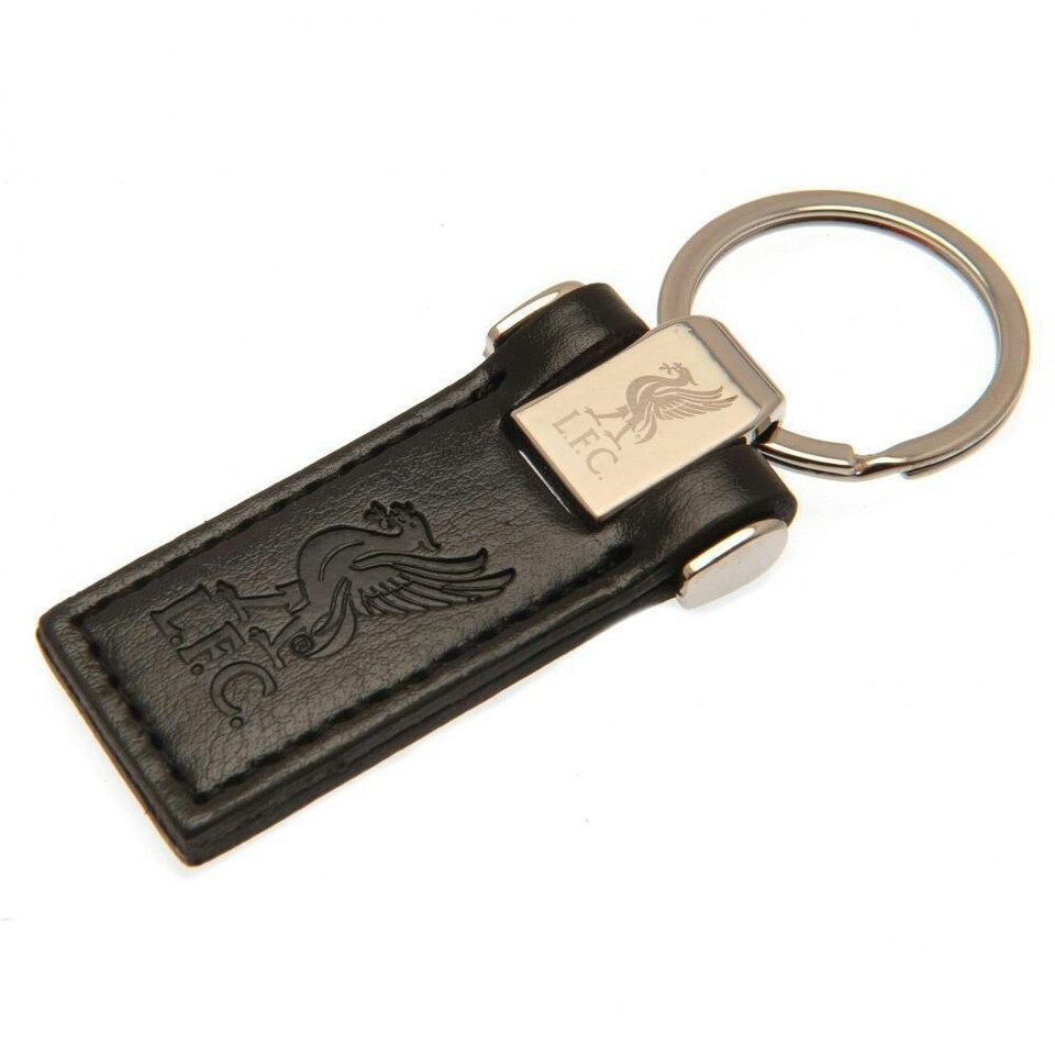 image 1 of Liverpool FC Leather Keyring - Black - One Size