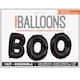 image 3 of 14" Black Halloween "Boo" Foil Letter Balloon Banner Kit