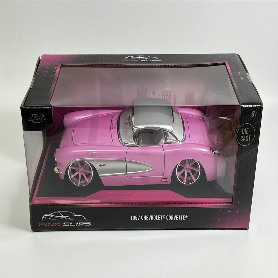 image 1 of 1957 Chevrolet Corvette Pink 1:24 Scale Pink Slips Jada 253293018