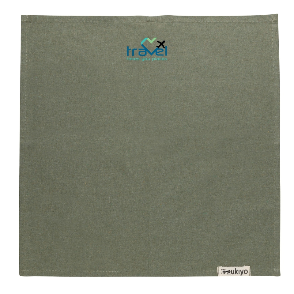 image 1 of Ukiyo Recycled Cotton Napkins Set (Pack of 4) - Green - One Size | Green