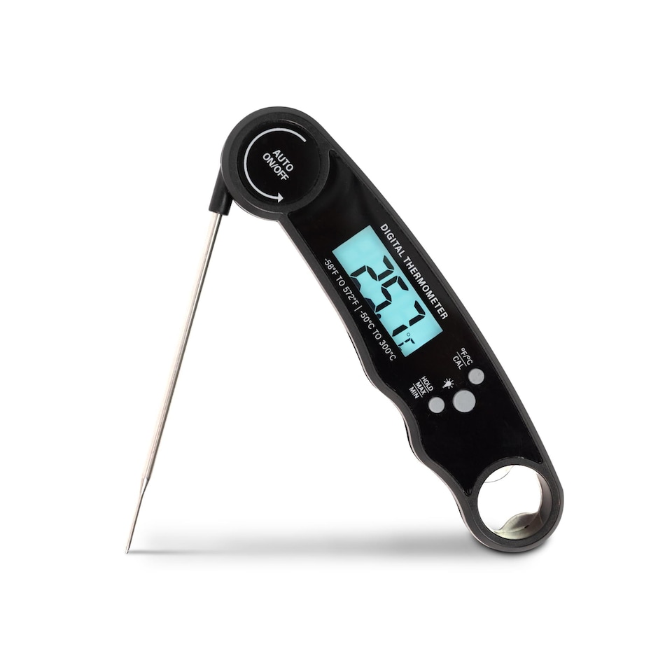 image 1 of Keplin Cook Digital Meat Thermometer Instant Read Foldable Probe Backlit LCD