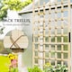image 4 of Outsunny Wooden Trellis Planter, Raised Garden Bed with Wheels, Natural