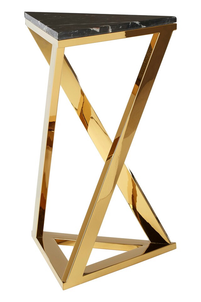 image 1 of Piermount Black And Gold End Table | Gold