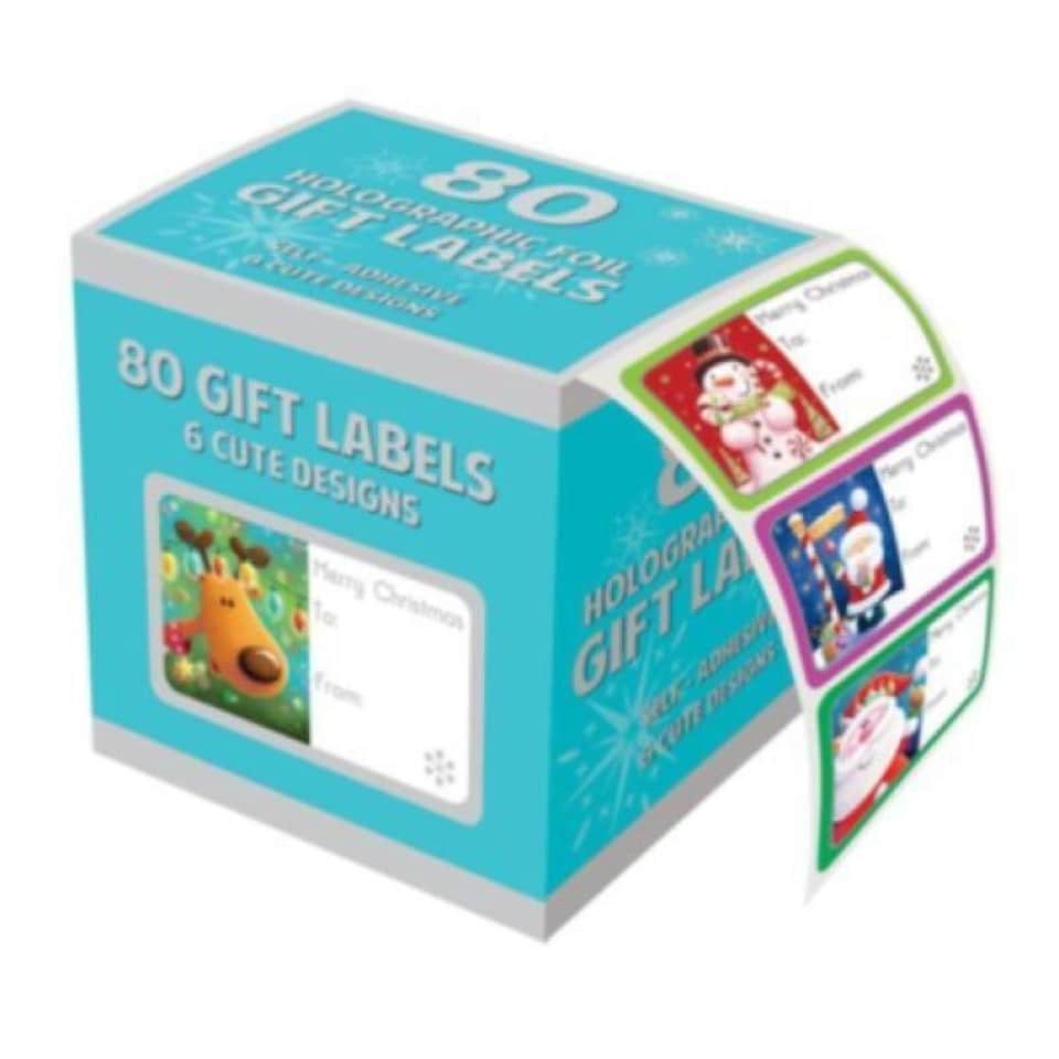 image 1 of Pack of 80 Holographic Adhesive Labels