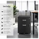 image 2 of Filing Cabinet - 2 rolling,  lockable drawers, fits A4 documents Black