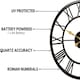 image 6 of Marco Paul 50cm Roman Numerals Black Skeleton Clock Black