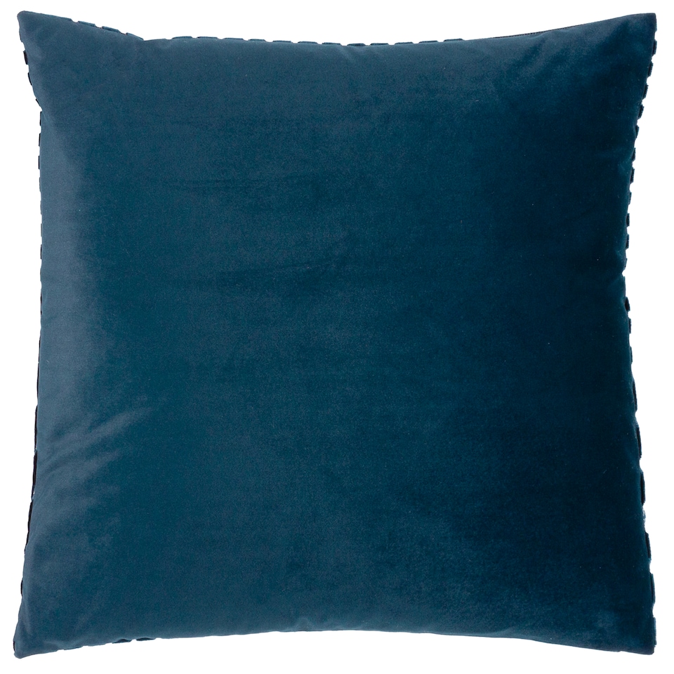 image 1 of Paoletti Evoke Cut Velvet Cushion | Blue | Navy | 45 x 45cm | 1