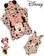 image 3 of Disney Minnie Mouse Girl's Swimsuit & One Size Hooded Towel Poncho Set | Kids Swimming Costume | Children's Bath Towel with 3D Ears Gift Pink
