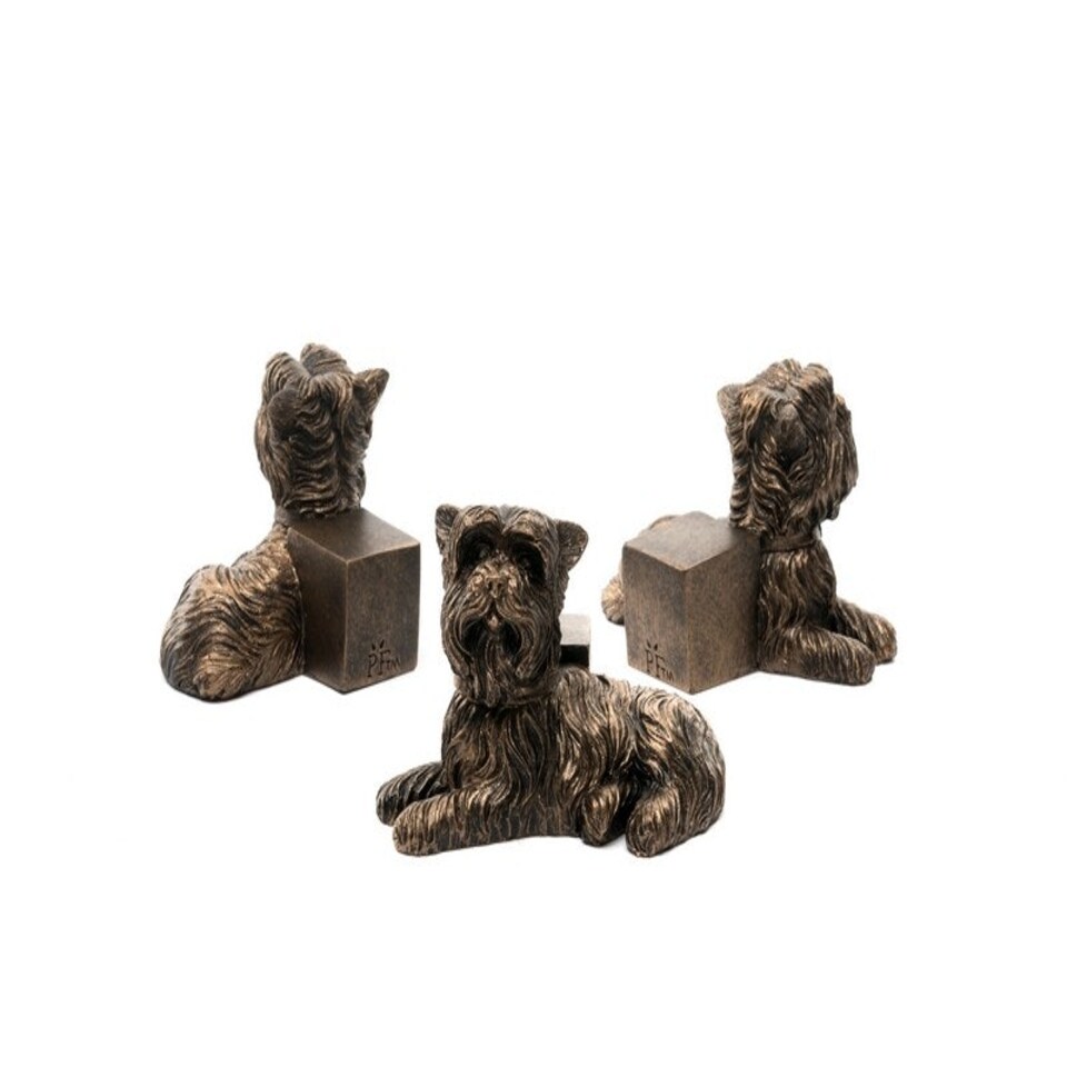 image 1 of Yorkshire Terrier Plant Pot Feet - Set of 3 - L7 x W4.5 x H6.5 cm Grey