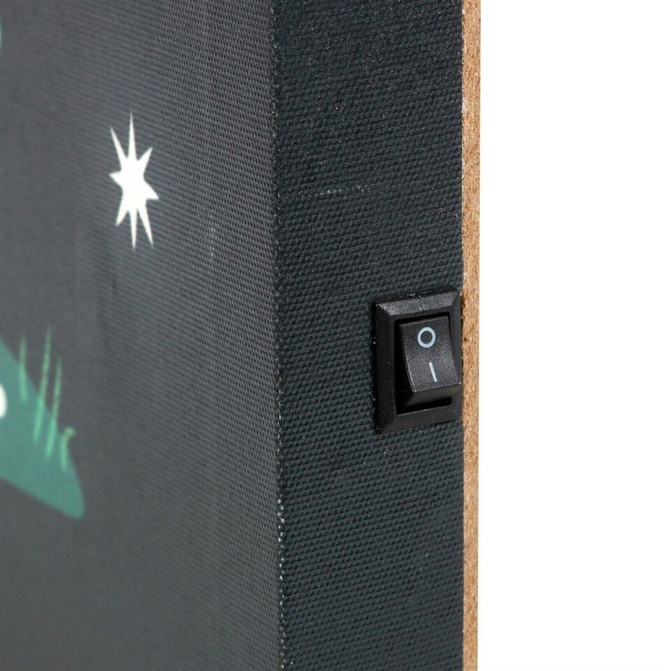 image 1 of Something Different Gnome Sweet Gnome Canvas Light Up Plaque - Black - One Size