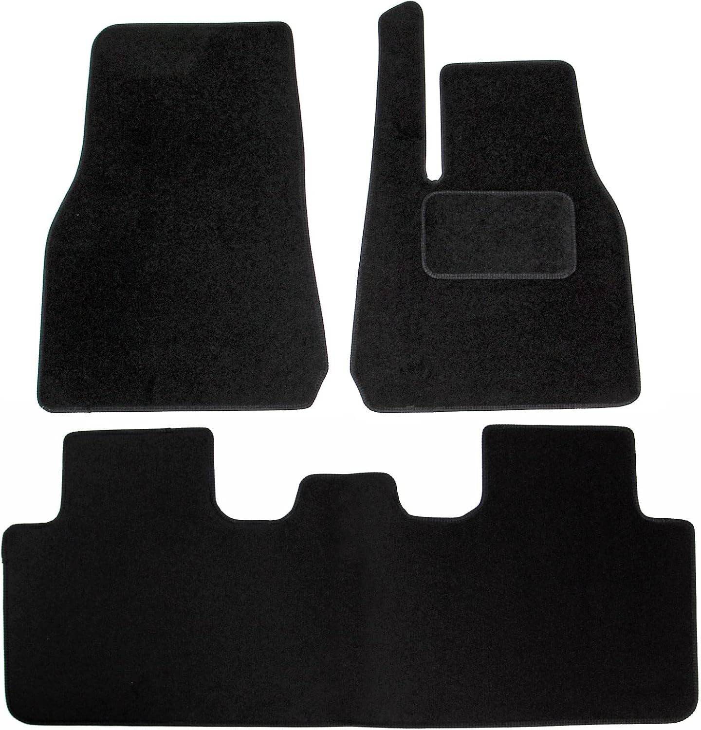 Actiasmat - Custom Fit Black Carpet Car Floor Mats for Tesla Model Y 2022 Onwards 3 Piece Set