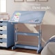 image 7 of Desk - for children, wooden, tiltable tabletop, 7 height settings, with drawer | Blue | blue | 109 x 55 x 94 cm | 1