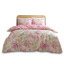 Hattie Floral Duvet Cover Set Reversible Polycotton Beddings Pink | Double